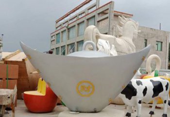 泰州不锈钢元宝雕塑精美而珍贵
