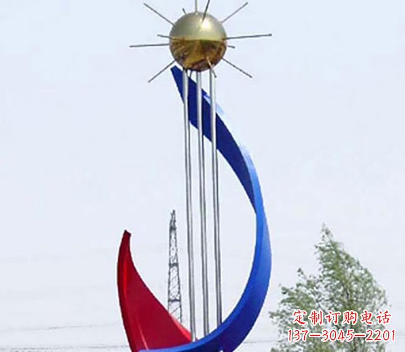 泰州流动的美——不锈钢飘带雕塑