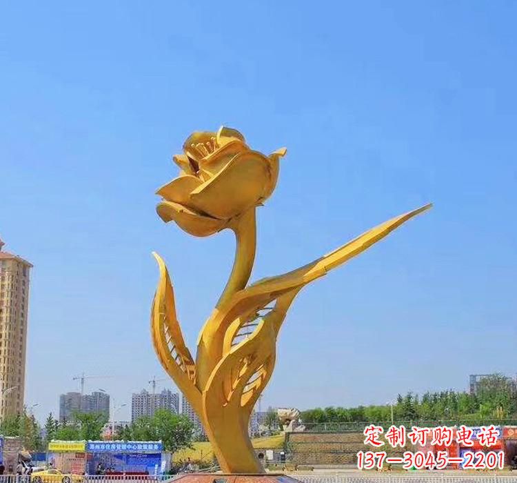 泰州不锈钢紫荆花雕塑2