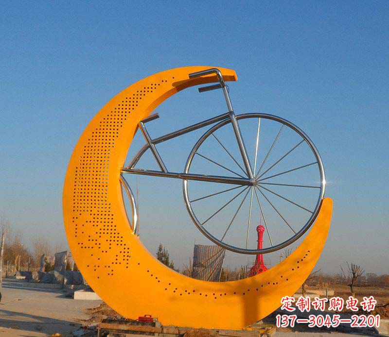 泰州不锈钢自行车雕塑一次性看到的艺术经典