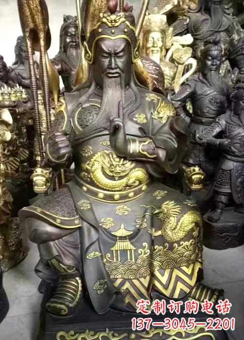 泰州彩绘关公神像