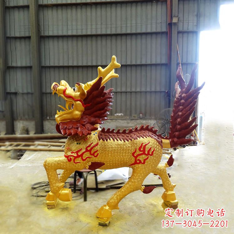 泰州精美麒麟铜雕塑