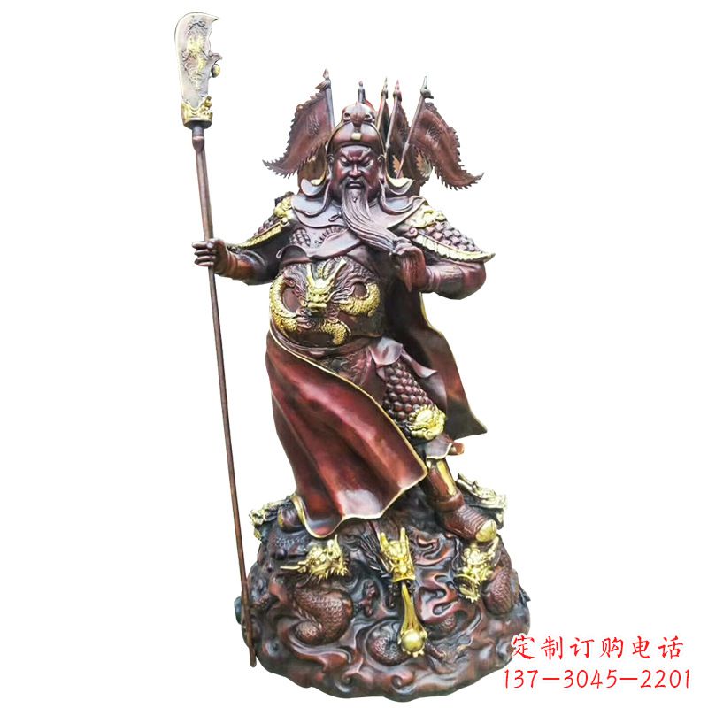 泰州铸造工艺精美的关公像