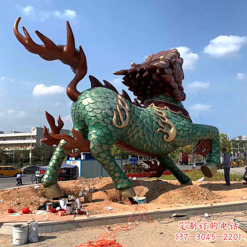 泰州麒麟雕塑——美丽传说的象征