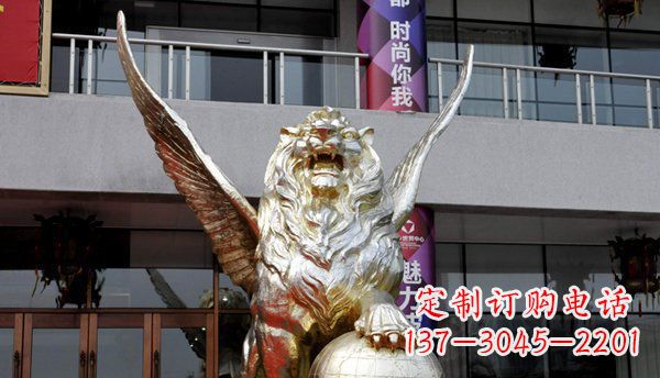 泰州铜雕狮子西洋狮子的精美雕塑