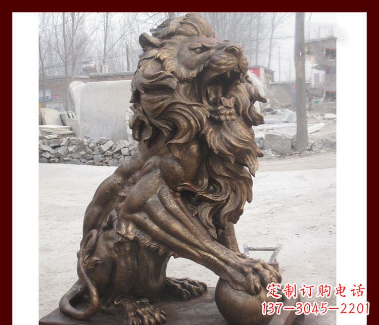 泰州传统工艺——踩球欧式狮子铜雕