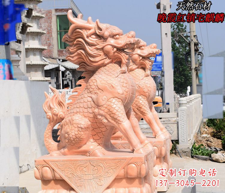 泰州麒麟雕塑——美丽的晚霞之赞