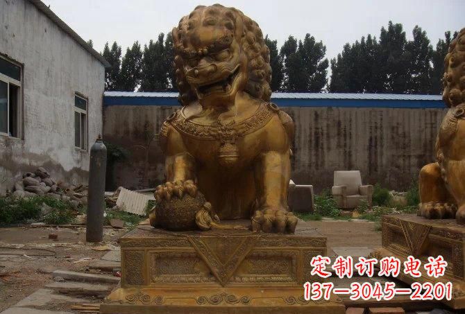 泰州静谧的狮子雕塑精美的工艺与精神传承