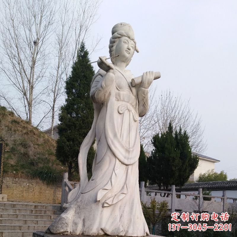泰州蔡文姬石雕塑像-景区园林古代著名人物才女文学家雕塑