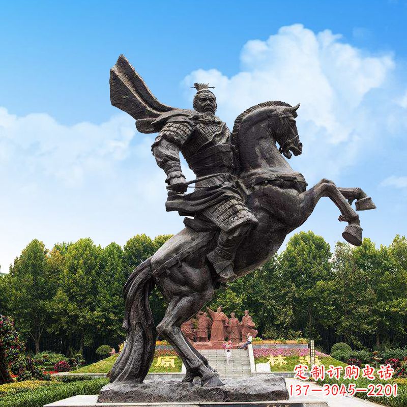 泰州曹操骑马铜雕塑像-景区历史名人古代帝王雕塑