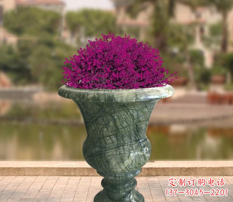 泰州白玉景观花盆雕塑让你的景观更加美观