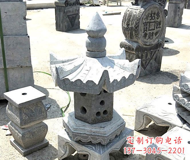 泰州草坪大理石雕塑石灯 (2)