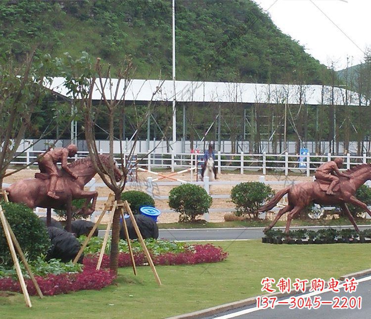 泰州草原动物马铜雕摆件 (2)