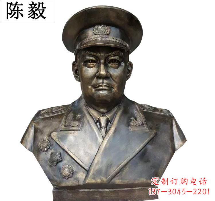 泰州传承伟大梦想陈毅胸像铜雕