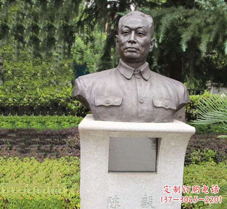 泰州陈毅一座纪念雕塑