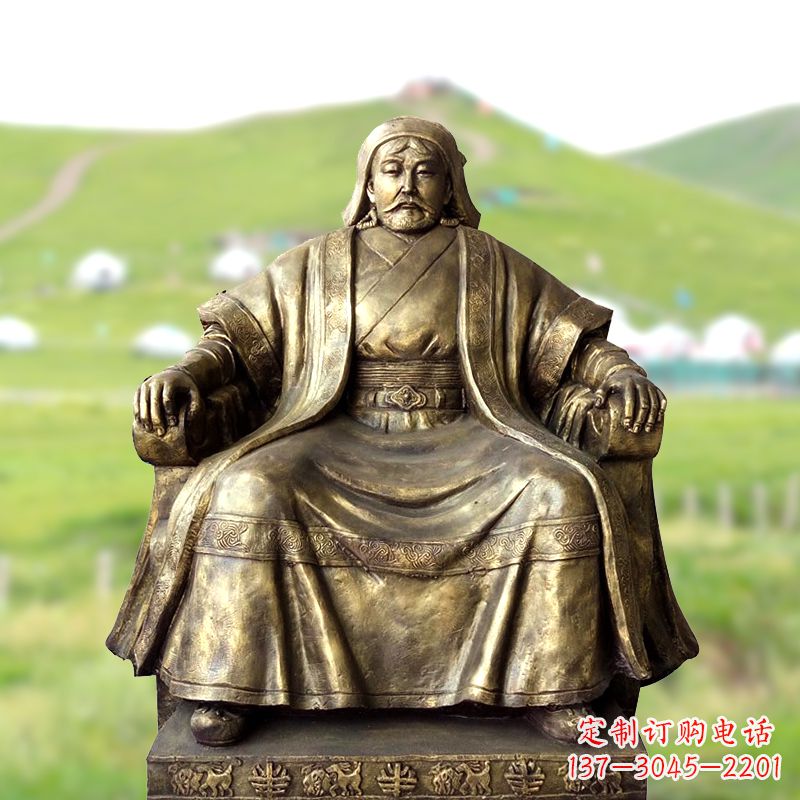 泰州成吉思汗一件经典的玻璃钢雕塑