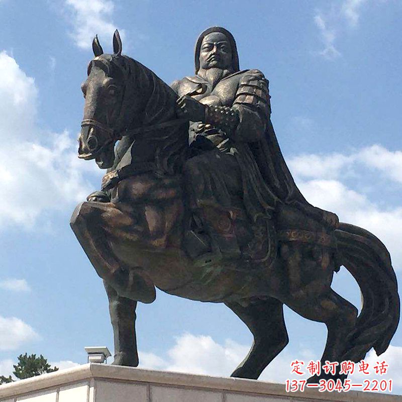 泰州成吉思汗驰骋铜像象征着不朽的传奇