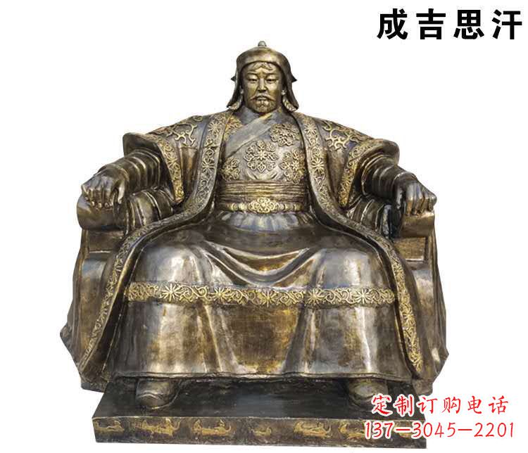 泰州成吉思汗人物铜雕 (3)
