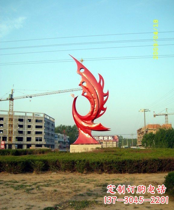 泰州不锈钢凤凰雕塑传承传统文化的艺术精品