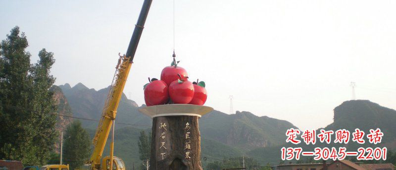 泰州不锈钢苹果雕塑缔造城市风采