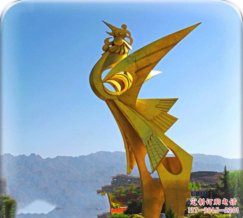泰州城市美化之翅——凤凰景观雕塑