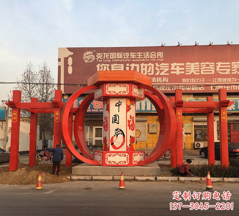 泰州城市之光不锈钢梦灯笼雕塑