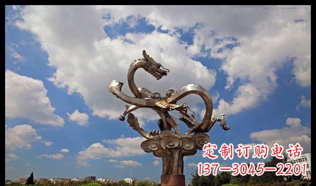 泰州龙雕塑流动的艺术形式