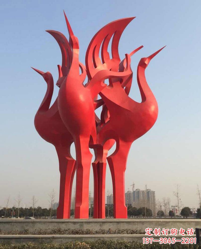 泰州仙鹤雕塑一座城市的标志