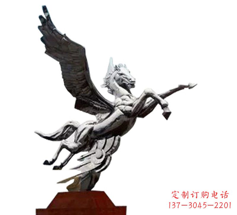 泰州城市飞马不锈钢雕塑像