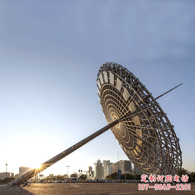 泰州引领城市风采的大型不锈钢创意日晷雕塑