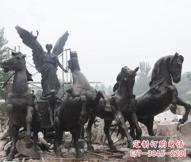 泰州城市广场战马铜雕摆件 (3)