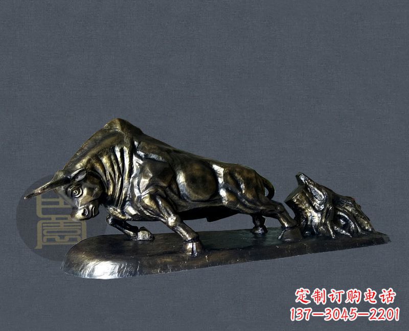泰州缔造城市景观,铜雕拓荒牛添彩