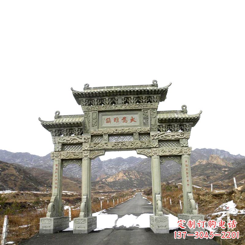 泰州三门石牌坊雕塑——古韵依旧