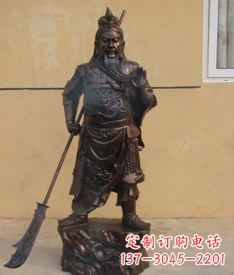 泰州关公雕塑祝福人们的神灵