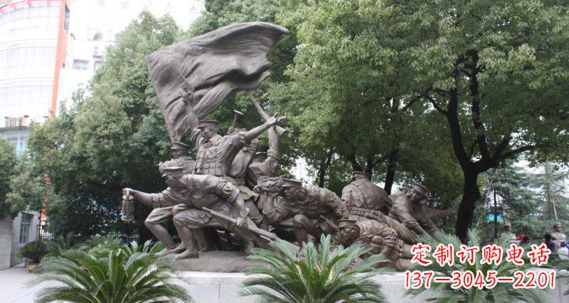 泰州革命战士的英勇雕塑