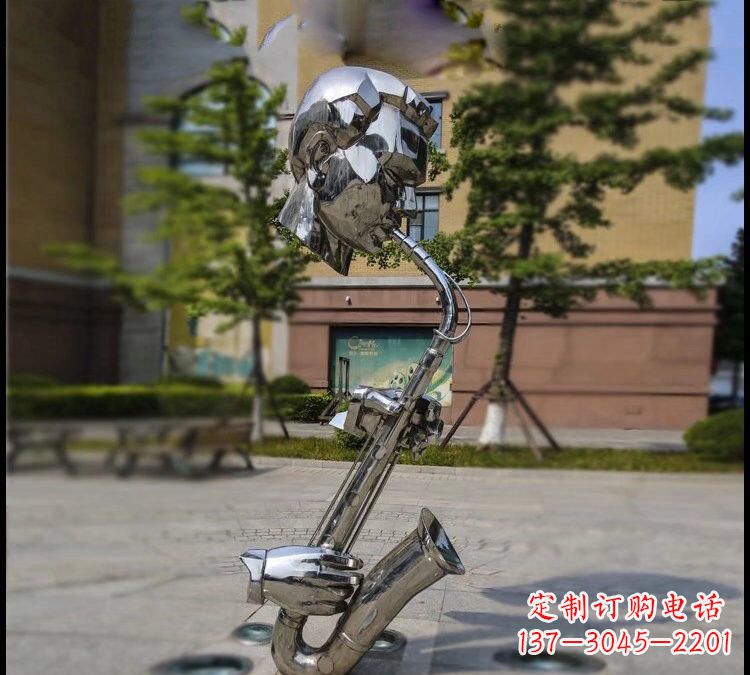 泰州不锈钢萨克斯雕塑——展示音乐家的精神
