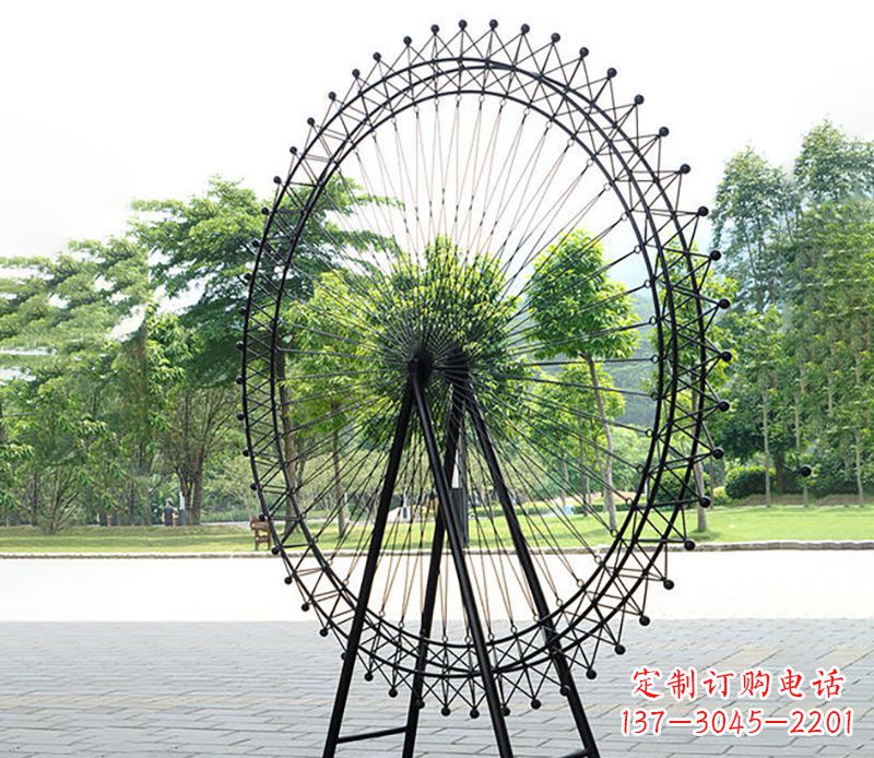 泰州不锈钢摩天轮雕塑视觉与空间的结合