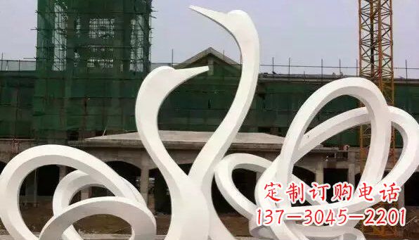 泰州不锈钢天鹅雕塑给人以美丽的感受