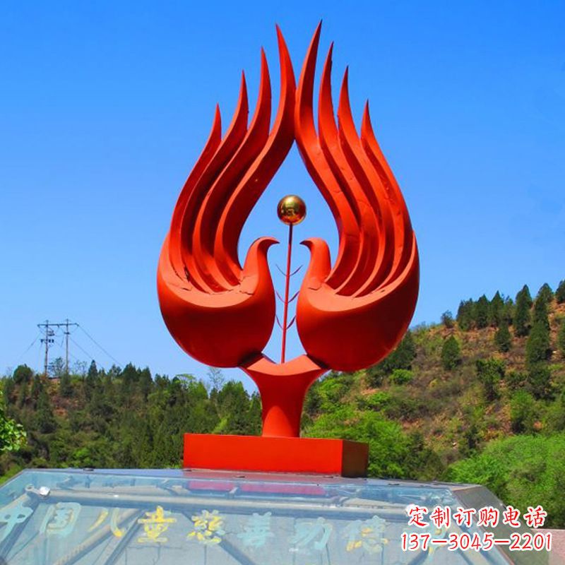 泰州抽象凤凰公园不锈钢雕塑-景区园林景观神兽标识雕塑