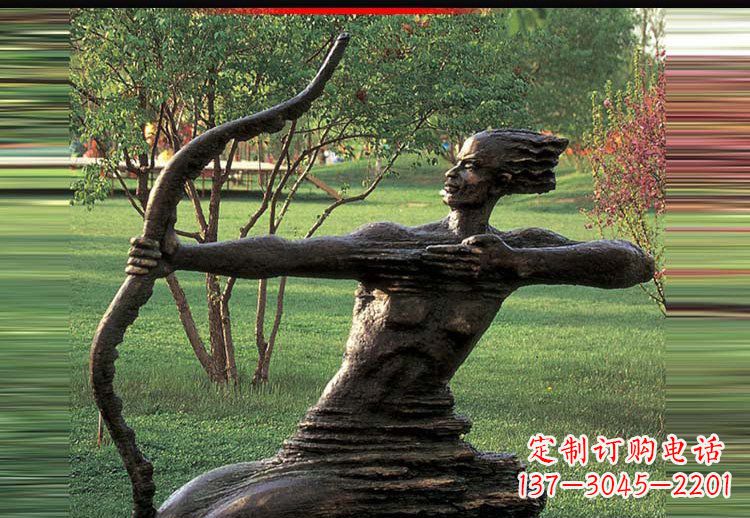 泰州古代神话中的后羿雕塑
