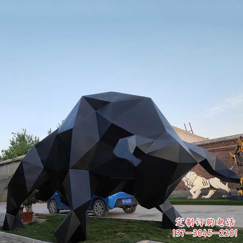 泰州华尔街牛大型玻璃钢动物雕塑