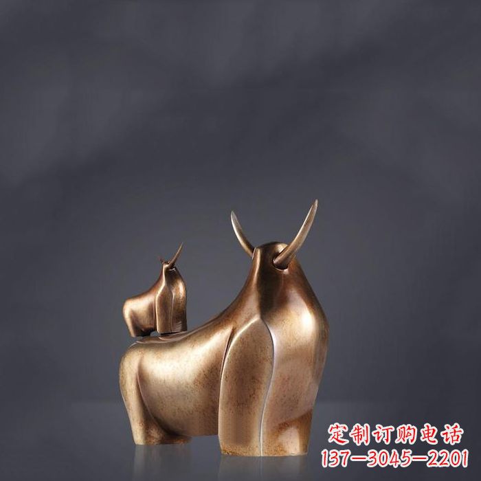泰州精美不锈钢生肖牛雕塑