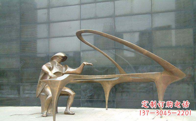 泰州抽象钢琴雕塑街边景观的精美绝伦