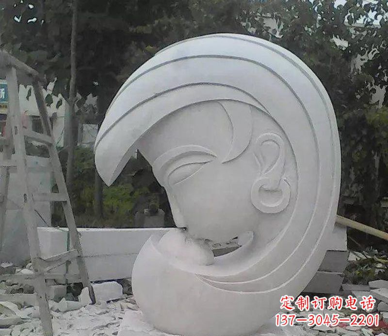 泰州抽象人物头像石雕