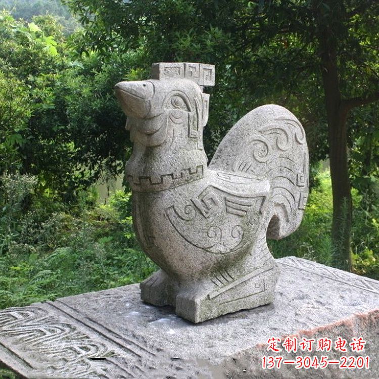 泰州抽象生肖酉鸡动物石雕塑