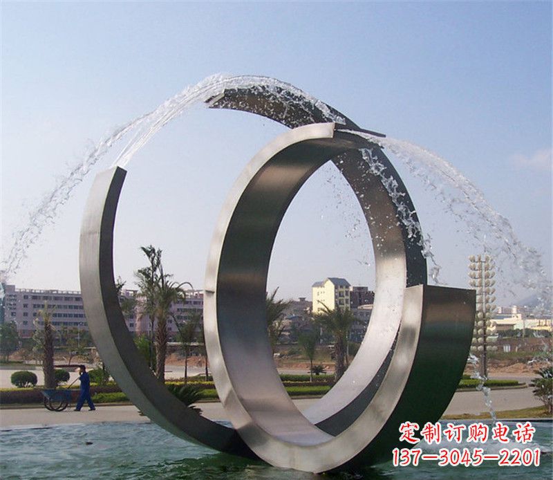 泰州精美的不锈钢喷泉雕塑