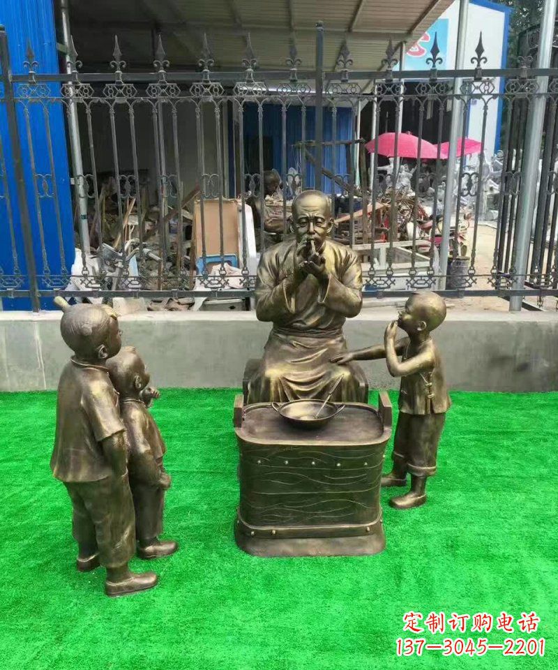 泰州传统糖人铜雕——赞美传统文化的艺术精品
