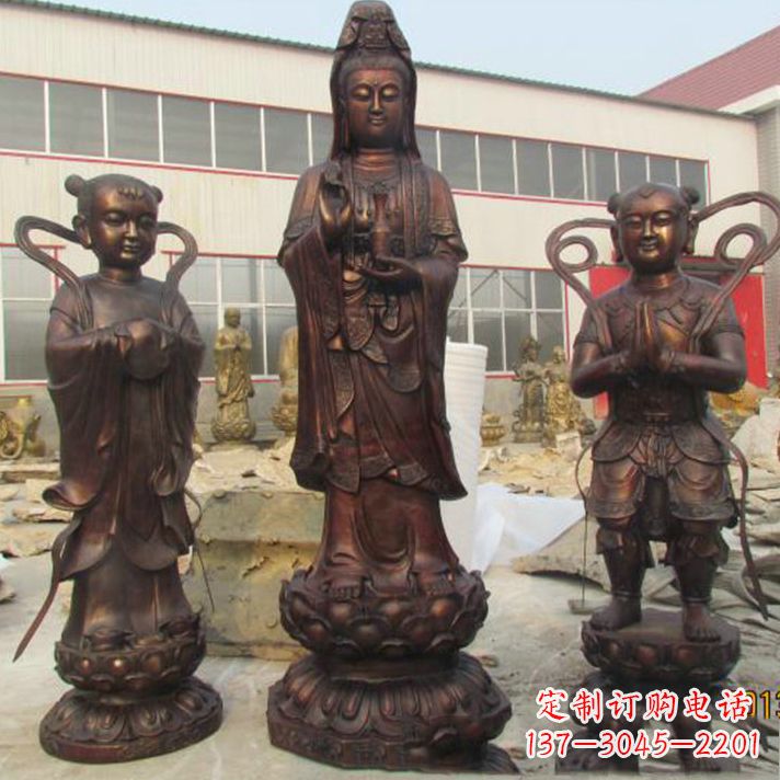 泰州纯铜观音菩萨雕塑