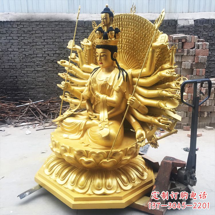 泰州精美纯铜千手观音雕塑