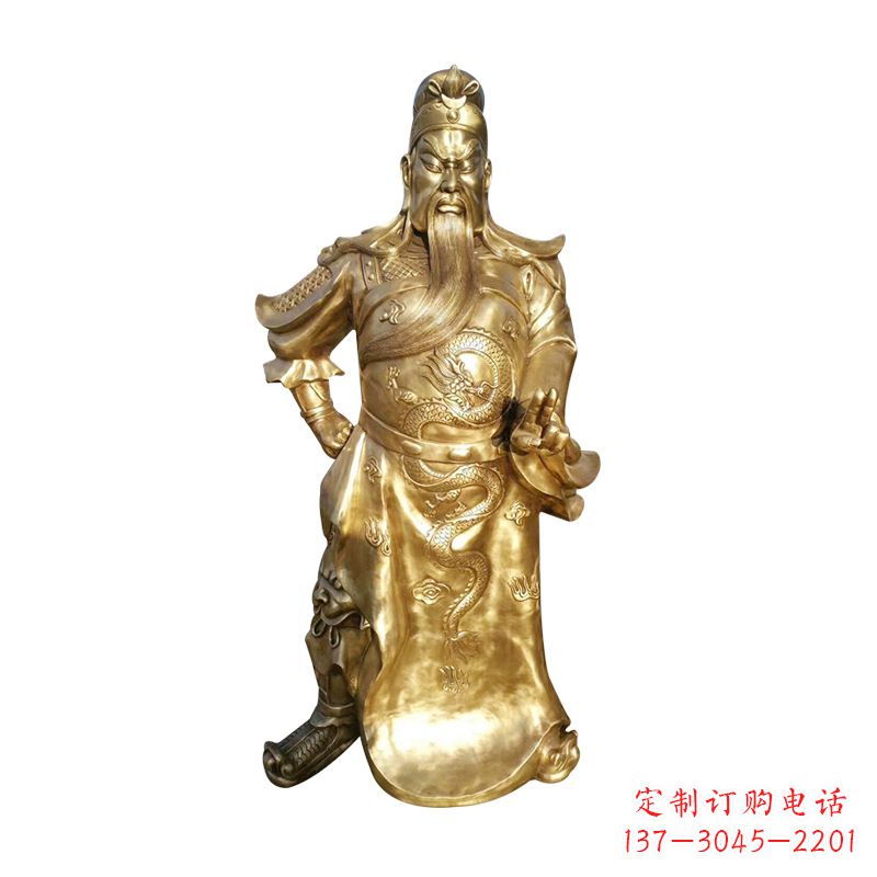 泰州抒写三国历史关羽雕塑